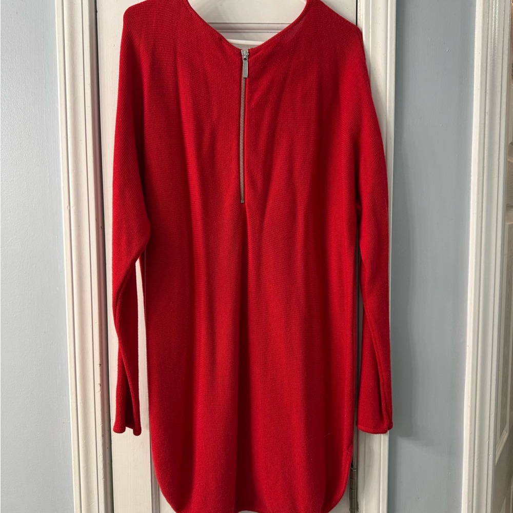 Michael Kors Red Tunic Sweater - Picture 3 of 3